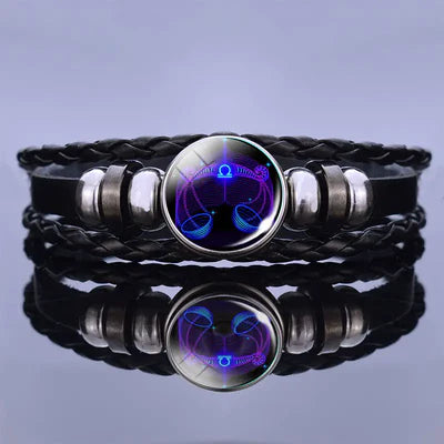 Guardian Bracelet Black Leather Bracelet Adjustable